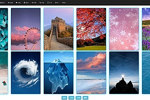 在线采集手机壁纸图片网站源码html版 自适应电脑手机端