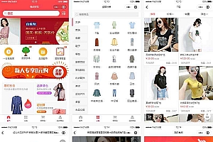 【小程序模板】功能模块+红色生活商城APP小程序模板+折扣电子商务应用小程序前端模板
