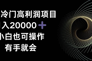 蓝海冷门高利润项目月入2000,小白也可操作有手就会