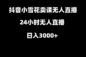 抖音小雪花卖缝补收纳教学视频课程,无人直播日入3000+