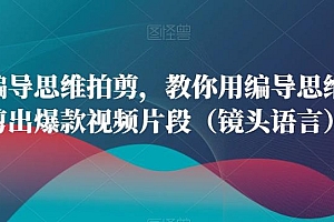 用编导思维拍剪,教你用编导思维拍剪出爆款视频片段(镜头语言)