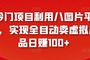 冷门项目利用八图片平台,实现全目动卖虚拟产品日赚100+【揭秘】