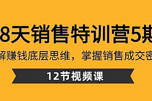 28天销售特训营5期:了解赚钱底层思维,掌握销售成交密码(12节课)