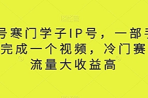 视频号寒门学子IP号,一部手价5分钟完成一个视频,冷门赛道,流量大收益高【揭秘】