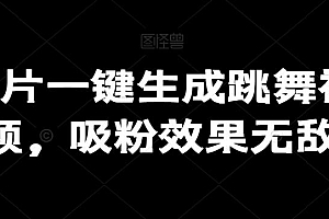 图片一键生成跳舞视频,吸粉效果无敌