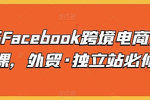 脸书Facebook跨境电商入门课,外贸·独立站必修