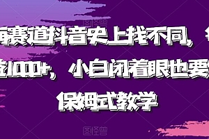 蓝海赛道抖音史上找不同,每日收益1000+,小白闭着眼也要做,保姆式教学