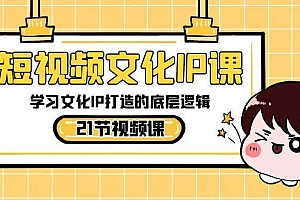 短视频文化IP课,学习文化IP打造的底层逻辑(21节课)