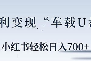 小红书“车载U盘”暴利引流,日入700+