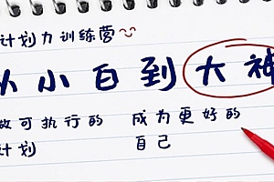 计划力训练营-从小白到大神:做可执行的计划,成为更好的自己