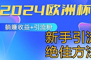 2024欧洲杯风口的玩法及实现收益躺赚+引流粉丝的方法,新手小白绝佳项目【揭秘】