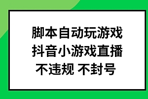 脚本自动玩游戏,抖音小游戏直播,不违规不封号可批量做【揭秘】