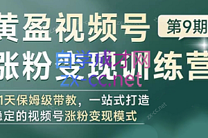 黄盈·视频号涨粉变现训练营
