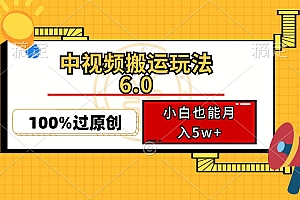 中视频搬运玩法6.0,利用软件双重去重,100%过原创,小白也能月入5w+