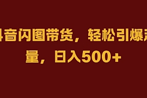 抖音闪图带货,轻松引爆流量,日入几张【揭秘】