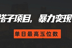 2024搭子玩法,0门槛,暴力变现,单日最高破四位数【揭秘】