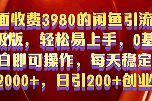 外面收费3980的闲鱼引流法,轻松易上手,0基础小白即可操作,日引200+创业粉的保姆级教程【揭秘】