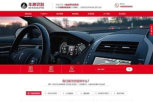 车牌智能识别系统类网站pbootcms模板(自适应手机) 停车场系统网站